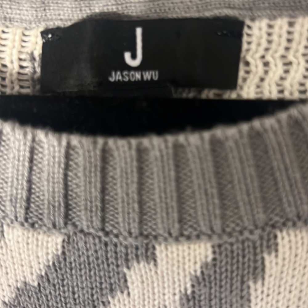 Jason Wu Zebra Print Sweater Cotton Blend Size La… - image 3